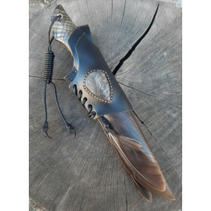 КРОКОДИЛ ніж ручної роботи Павла Гончаренка, сталь мозаїчний дамаск 60-61 HRC. Photo 2